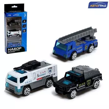Машинки металлические «Полиция», набор 3 шт., масштаб 1:64
