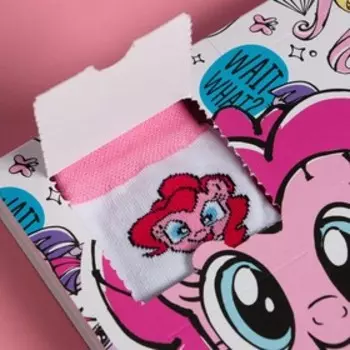 Подарочный набор адвент, носки детские, 6 пар «Искорка и Пинки Пай», My little Pony, 14-16 см