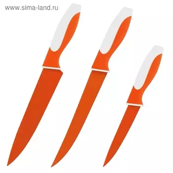 Набор ножей, CALVE, 3 предмета, цвет МИКС