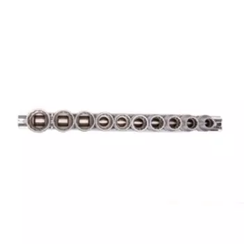 Набор торцевых головок STELS 13638, 1/2", двенадцатигранные, CrV, 10-22 мм, 10 шт.