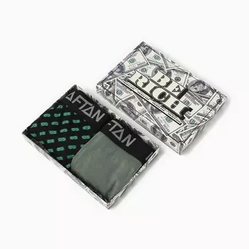 Набор трусов KAFTAN Be Rich=2 штуки, чёрный/хаки, размер 46