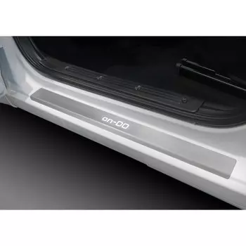 Накладки на пороги AutoMax Datsun on-DO 2014-2020, нерж. сталь, с надписью, 4 шт
