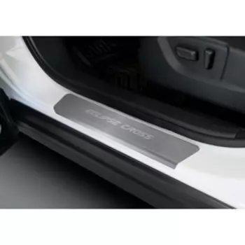 Накладки на пороги Rival для Mitsubishi Eclipse Cross 2017-н.в., нерж. сталь, с надписью, 4 шт., NP.4010.3