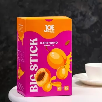 Напиток кофейный растворимый JOE BLACK BIG STICK "Капучино амаретто", 30 г