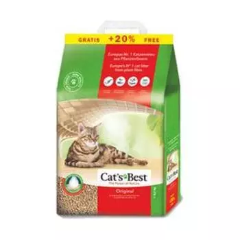Наполнитель древесный комкующийся Cat's Best Original 10+2 л