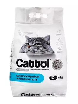 Наполнитель минеральный комкующийся Cattoi Extra Comfort 10 кг,пластиковый пакет