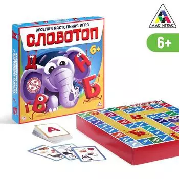 Настольная игра «Словотоп», 50 карт, 6 фишек, игровое поле, 6+