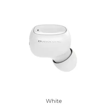 Наушник беспроводной Borofone BC28 Shiny sound, микрофон, BT5.0, 40 мАч, белый