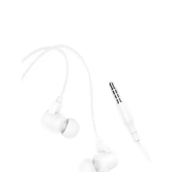 Наушники Borofone BM64 Goalant, вакуумные, микрофон, Jack 3.5 мм, кабель 1.2 м, белые