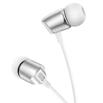 Наушники Borofone BM66 New sound, вакуумные, микрофон, Jack 3.5 мм, кабель 1.2 м, белые