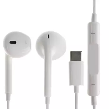 Наушники BYZ S852, проводные, вкладыши, Type-C, 1.25 м, белые