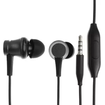 Наушники CB-53, проводные, вакуумные, микрофон, 1 м, Jack 3.5 мм, чёрные