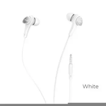 Наушники Hoco M66, проводные, вакуумные, микрофон, jack 3.5 mm, 1.2 м, белые