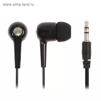 Наушники Luazon «Брилиант» W-02, вакуумные, чёрные
