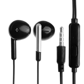 Наушники R-8, проводные, вкладыши, микрофон, Jack 3.5 мм, кабель 1 м, чёрные