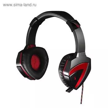Наушники с микрофоном A4 Bloody G500, черно-красные