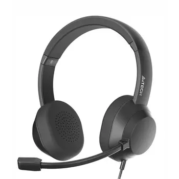 Наушники с микрофоном A4Tech Fstyler FH150U черный 2м накладные USB оголовье (FH150U BLACK) 106857
