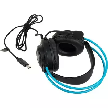Наушники с микрофоном A4Tech Fstyler FH200U серый/синий 2м накладные USB оголовье (FH200U BL 10046