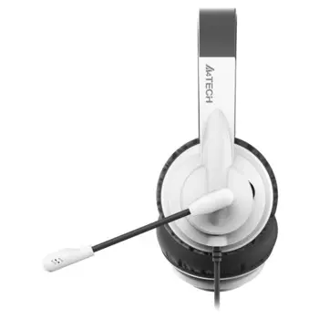 Наушники с микрофоном A4Tech HS-10 черный/белый 2м накладные оголовье (HS-10/3.5MM PLUG/BLAC 10046