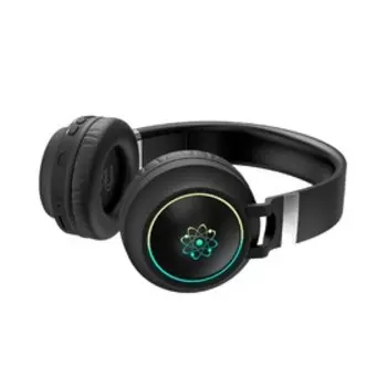 Наушники TFN Atom, беспроводные,BT 5.0, накладные, микрофон, FM, microSD, 300мАч, подсветка, черные
