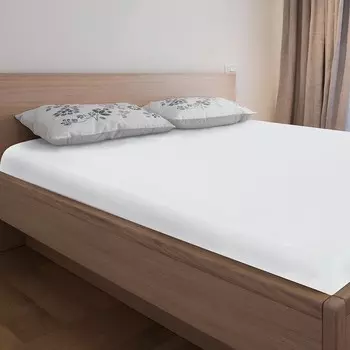 Непромокаемый наматрасник 160х200х25 ,ткань caress, цвет белый