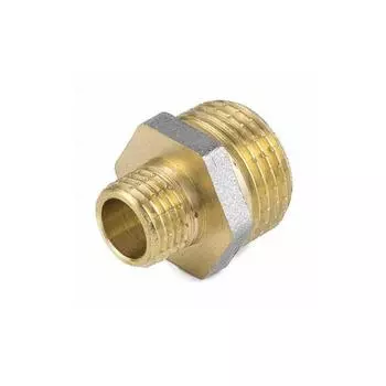 Ниппель переходной Aquasfera 9023-08, 1 1/4"x1", наружная резьба, никелированная латунь