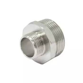 Ниппель переходной STI, 1 1/4" x 1", никелированная латунь