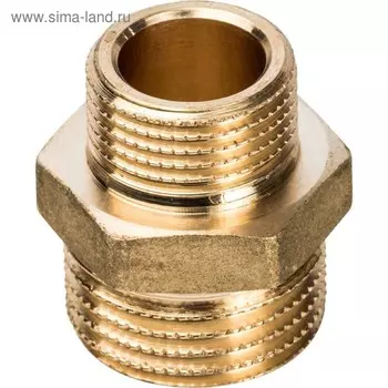 Ниппель переходной STOUT SFT-0003-001238, 1/2" x 3/8", наружная/наружная резьба