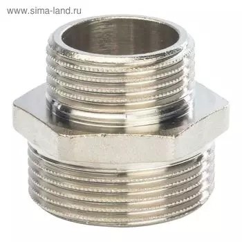 Ниппель переходной STOUT SFT-0004-001141, 1 1/4"x1", наружная резьба, никелированная латунь