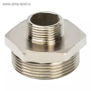 Ниппель переходной STOUT SFT-0004-011234, 1 1/2" x 3/4", наружная резьба, никел. латунь