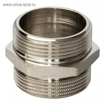 Ниппель STOUT SFT-0004-114114, 1 1/4", наружная/наружная резьба, никелированная латунь