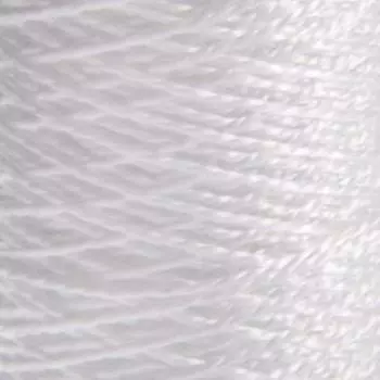 Нить крученая Доляна, 2-х прядная, ПП, d=1,3 мм, 200 м, белая
