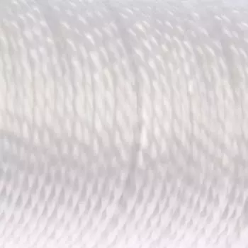 Нить крученая, 2-х прядная, ПП, d=1,3 мм, 50 м, белая