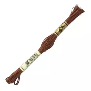 Нитки мулине DMC 117 (839), 12 шт. в упаковке