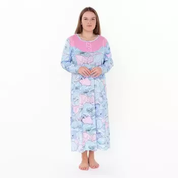 Ночная сорочка женская, цвет голубой, размер 54