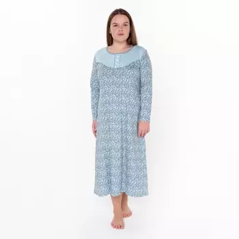 Ночная сорочка женская, цвет голубой, размер 62