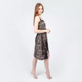 Ночная сорочка женская, цвет коричневый, размер 56