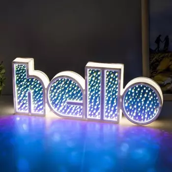 Фигурка светящаяся RISALUX «Хеллоу», LED-ночник, USB, от батареек 3АА, белый, 36134 см