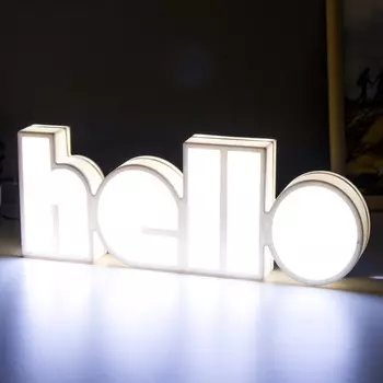 Фигурка светящаяся RISALUX «Хеллоу», LED-ночник, USB, от батареек 3АА, белый, 36134 см