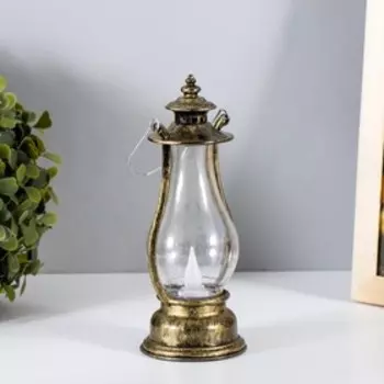 Светодиодная свеча в подсвечнике RISALUX «Фонарь этно», LED-ночник, от батареек, 66.516 см