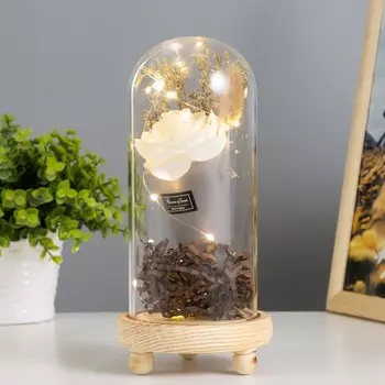 Ночник колба "Роза в букете" LED 3ААА 10х10х20 см RISALUX
