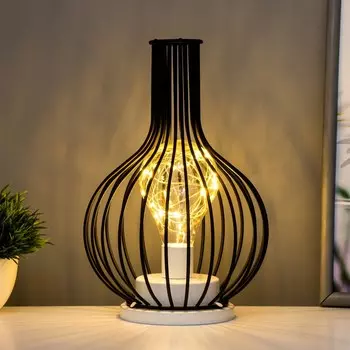 Ночник «Кувшин» LED 1 Вт от батареек 3АА черный 14.514.524.5 см RISALUX