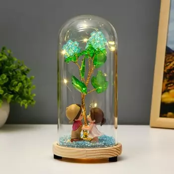 Фигурка светящаяся колба RISALUX «Поцелуй», LED-ночник, от батареек 3LR44, 101021 см