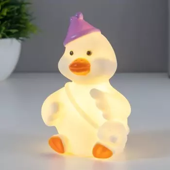 Фигурка светящаяся RISALUX «Утя», LED-ночник, 1 Вт, 3LR44, белый, 84.412 см