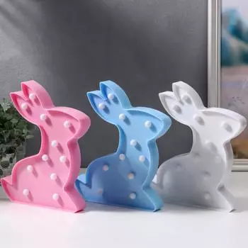 Фигурка светящаяся RISALUX «Зайчик», 11LED, ночник, батарейки 2АА, 192.823.5 см, МИКС