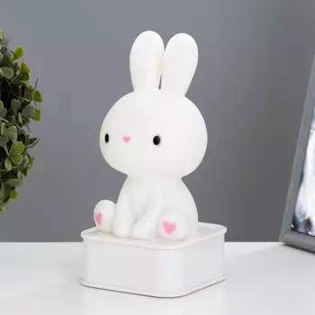 Фигурка светящаяся RISALUX «Зайчик», LED-ночник, от USB или батареек 4АА, белый, 9919 см