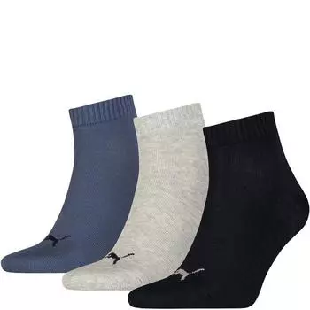 Носки 3 пары Puma Unisex Quarter Plain 3P, размер 35-38 (90697813)
