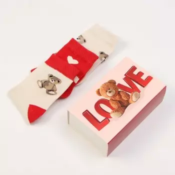 Носки детские KAFTAN Hapy Love bear, 3 пары, размер 14-16