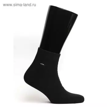 Носки детские махровые, цвет чёрный, размер 22