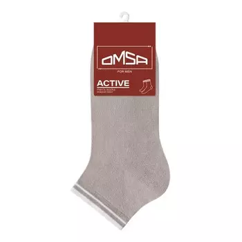 Носки мужские укороченные OMSA ACTIVE, размер 42-44, цвет grigio chiaro